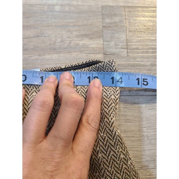 Maurices 1/2 womens black tan and white skirt with black lace trim new with tags - Picture 7 of 8